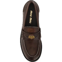 Brown Calf Leather Bos Taurus Slip-On Loafers