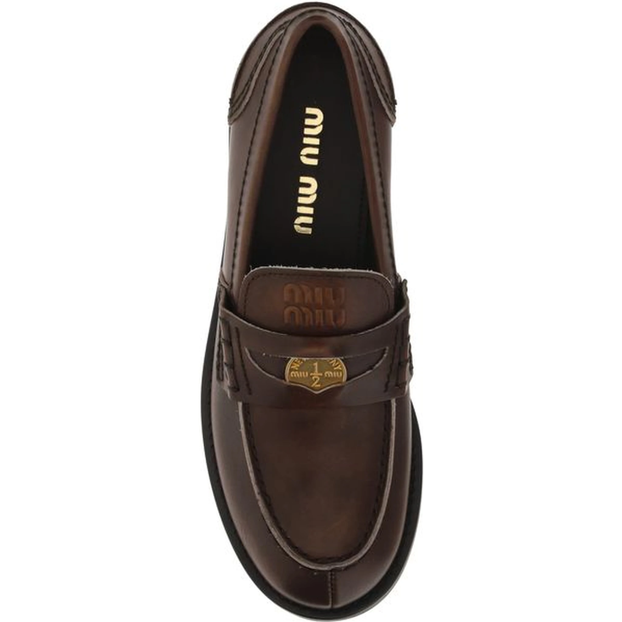 Brown Calf Leather Bos Taurus Slip-On Loafers