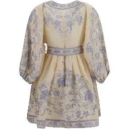 Multicolor Linen Casual Dress