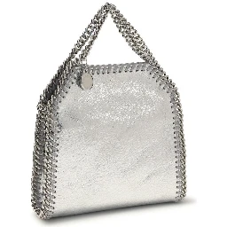 Silver Polyester Shoulder Bag