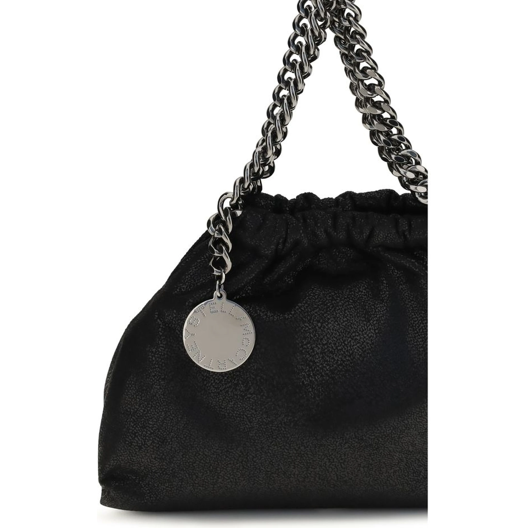 Black Polyester Shoulder Bag