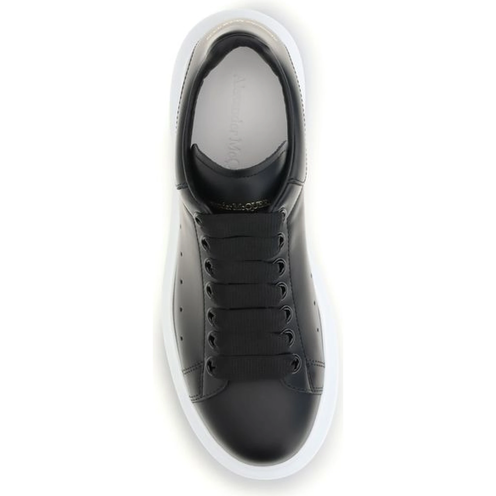 Black Calf Leather Bos Taurus Platform Sneakers