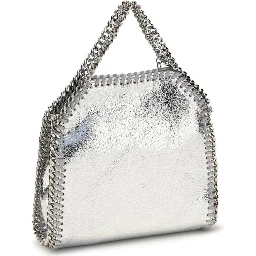 Silver Polyester Shoulder Bag
