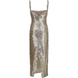 Gold Nylon Cocktail Dress