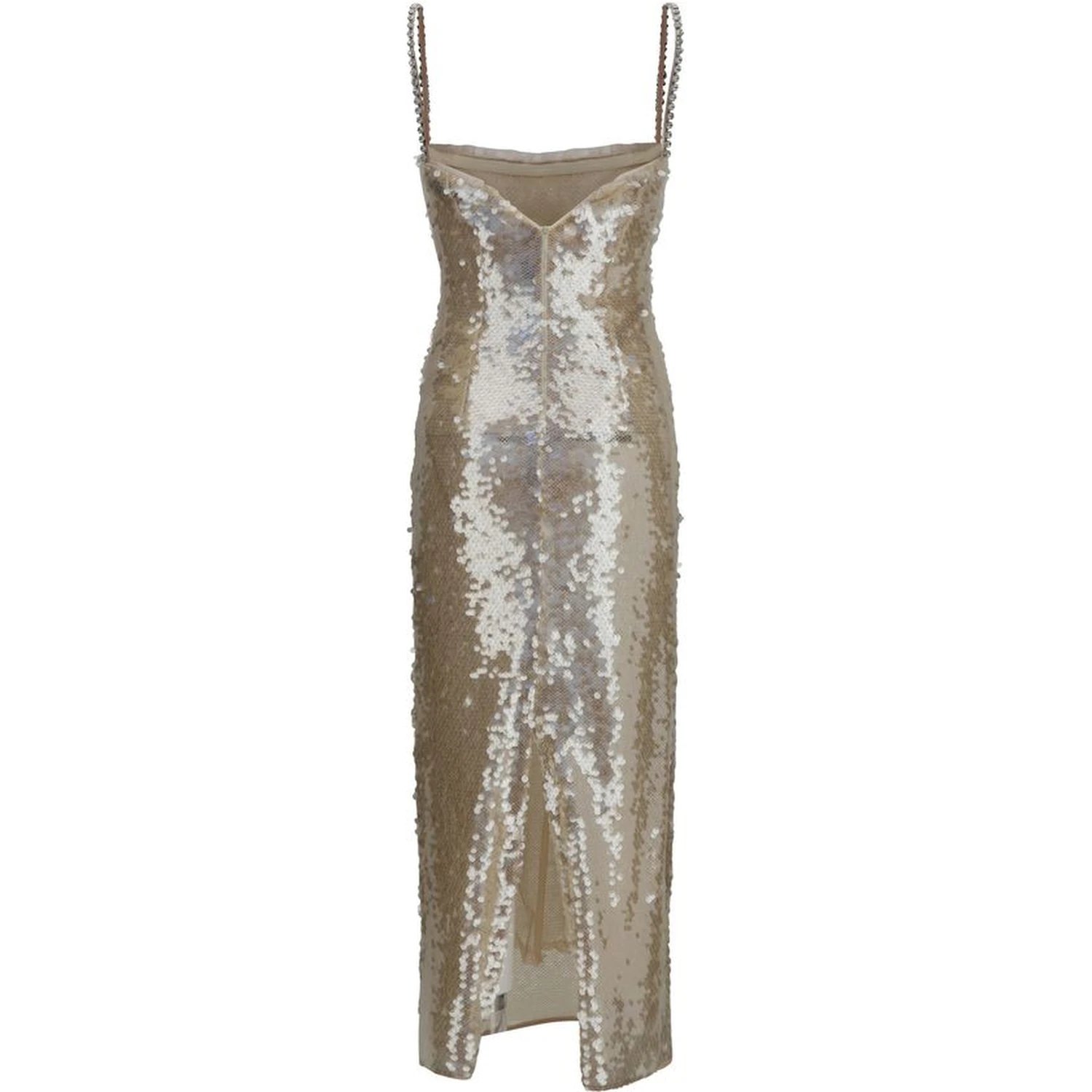 Gold Nylon Cocktail Dress