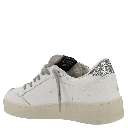 Silver Calf Leather Bos Taurus Low Top Sneakers