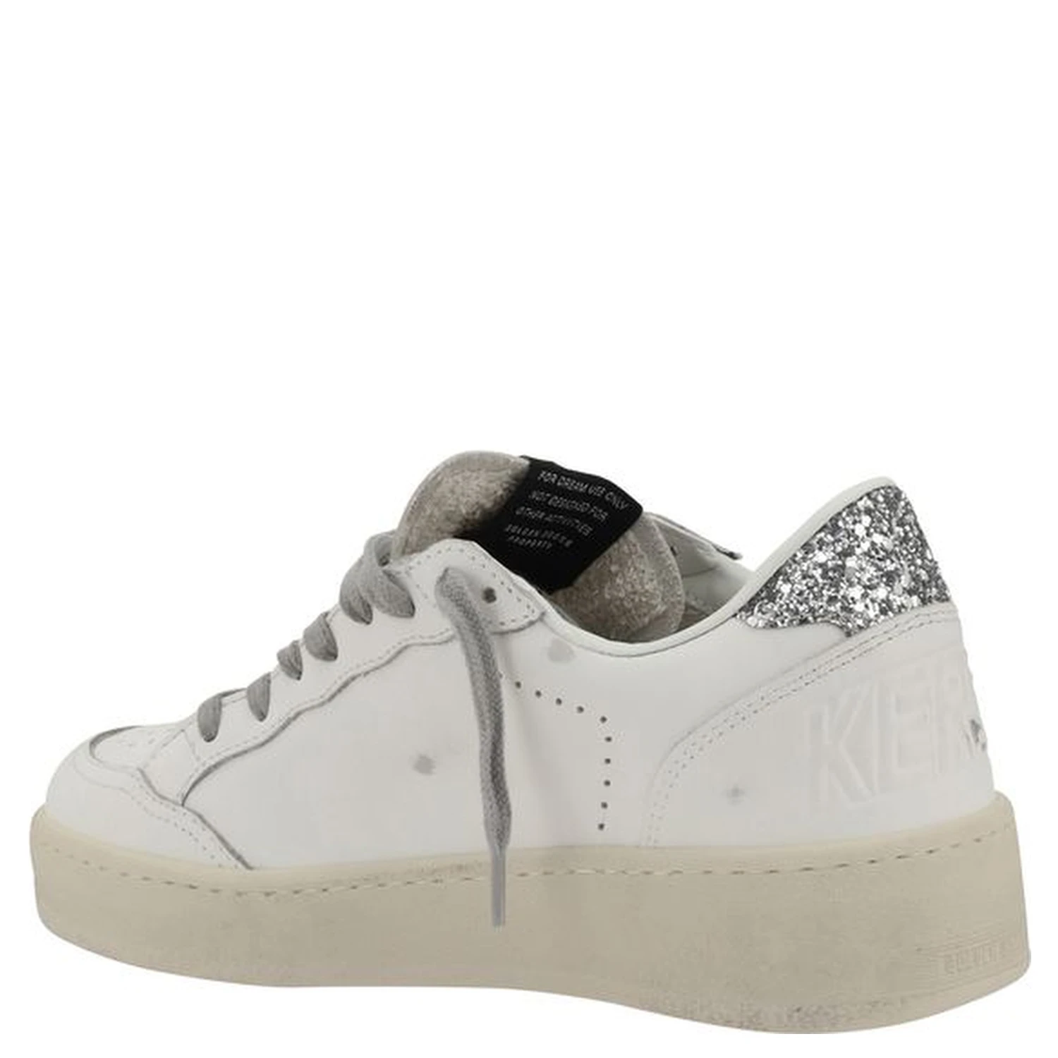 Silver Calf Leather Bos Taurus Low Top Sneakers