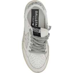 Silver Calf Leather Bos Taurus Low Top Sneakers
