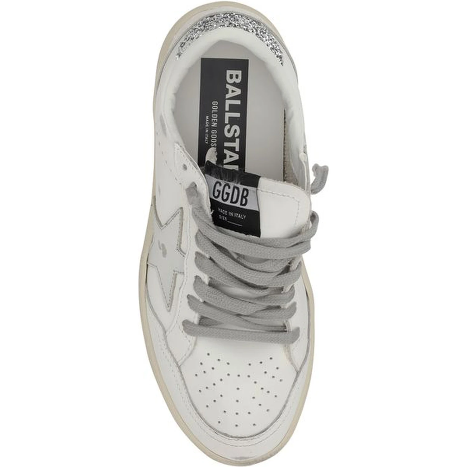 Silver Calf Leather Bos Taurus Low Top Sneakers