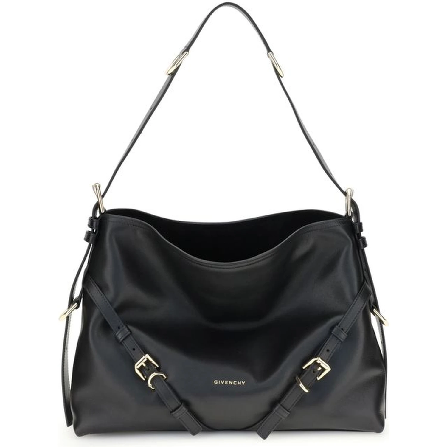Black Calf Leather Bos Taurus Shoulder Bag