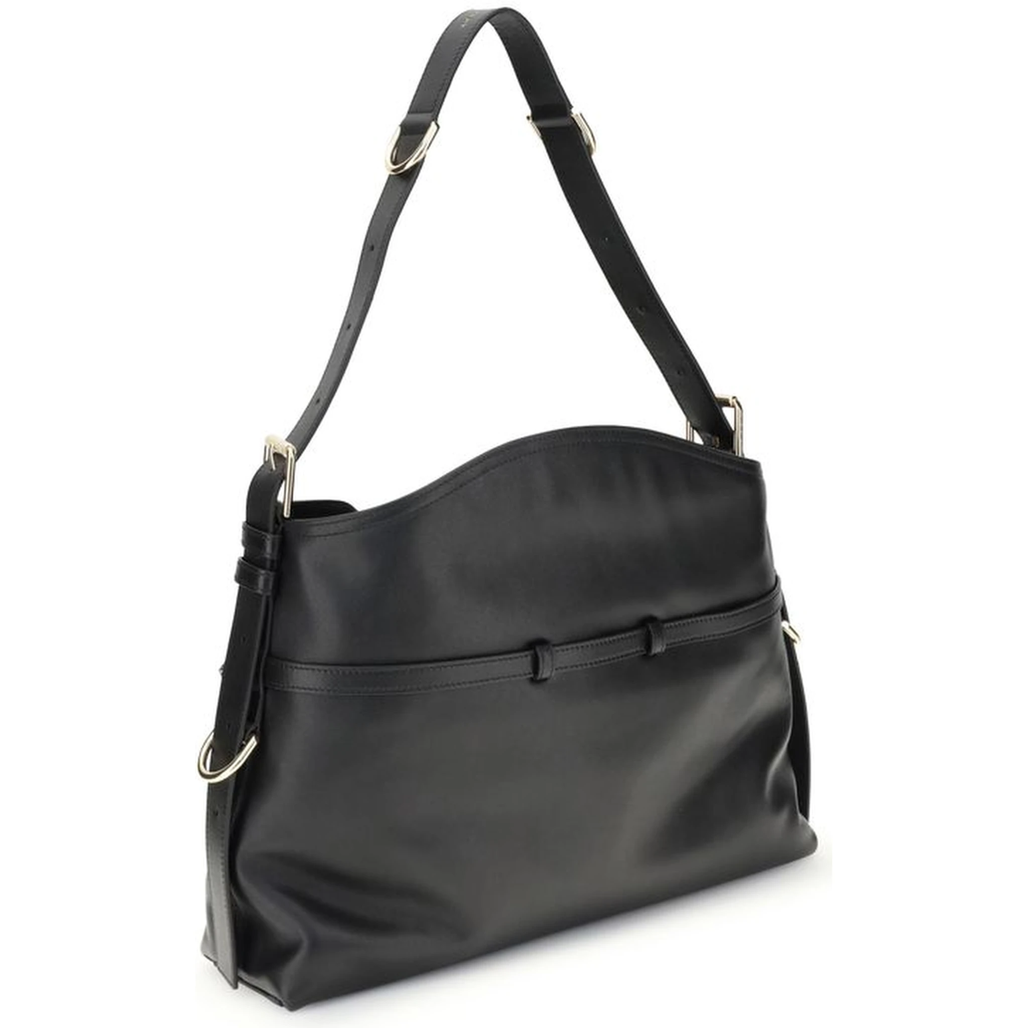 Black Calf Leather Bos Taurus Shoulder Bag