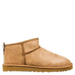 Beige Leather Ankle Boots