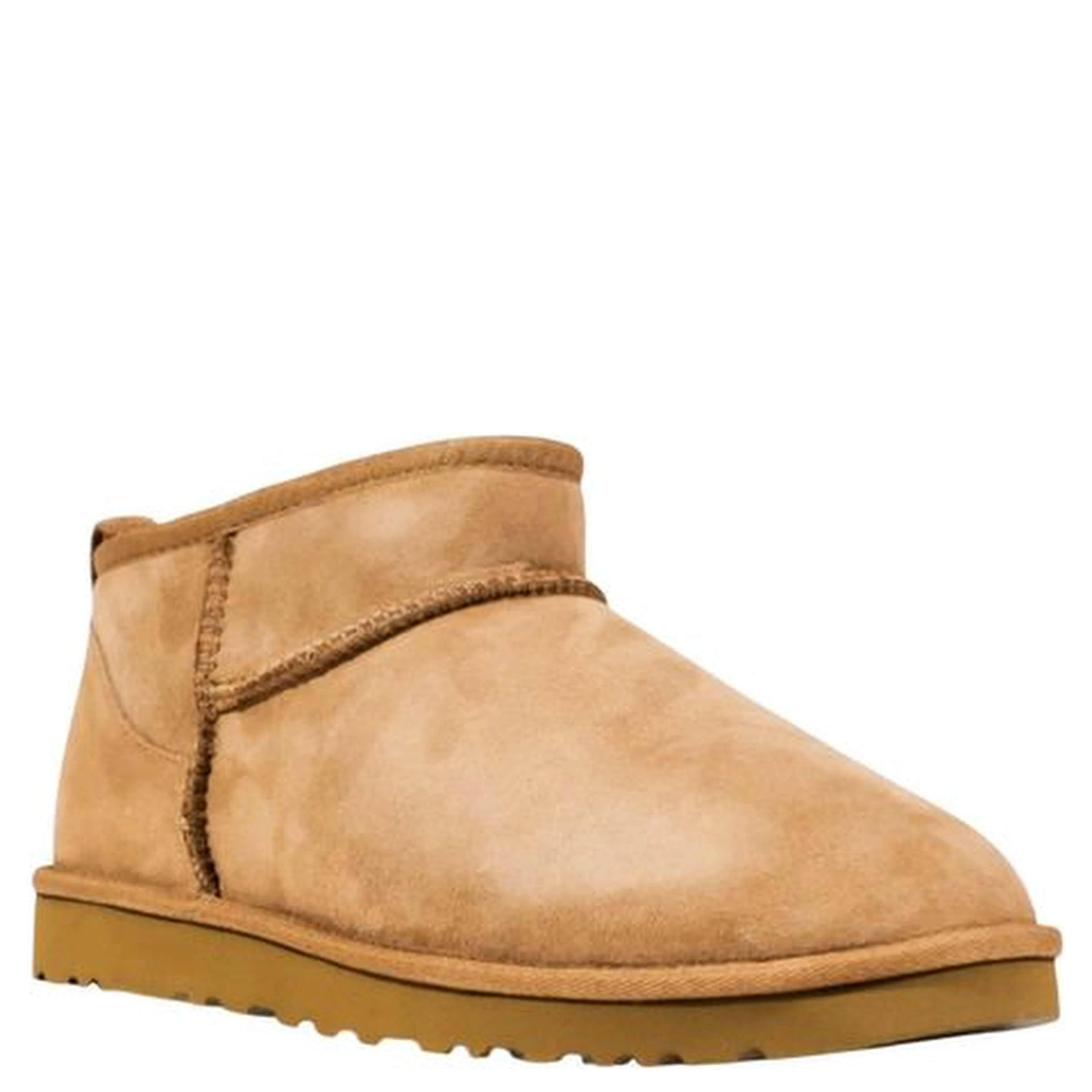 Beige Leather Ankle Boots