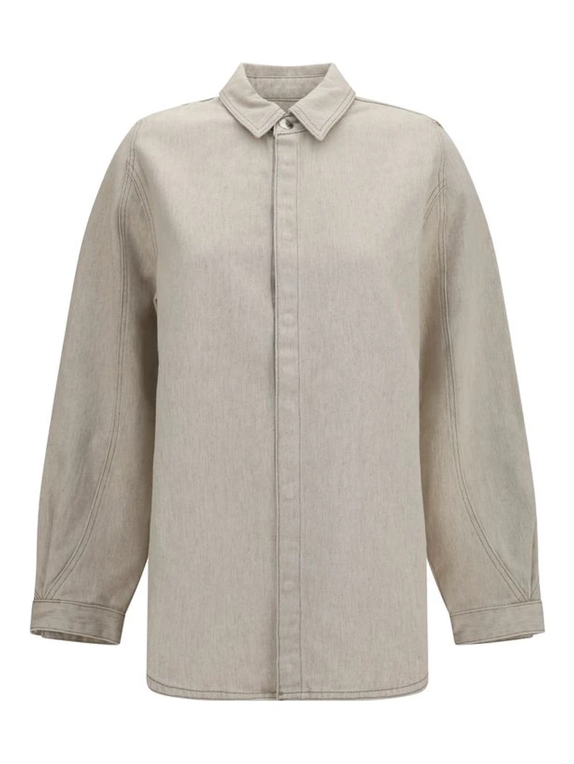 Beige Denim Shirt