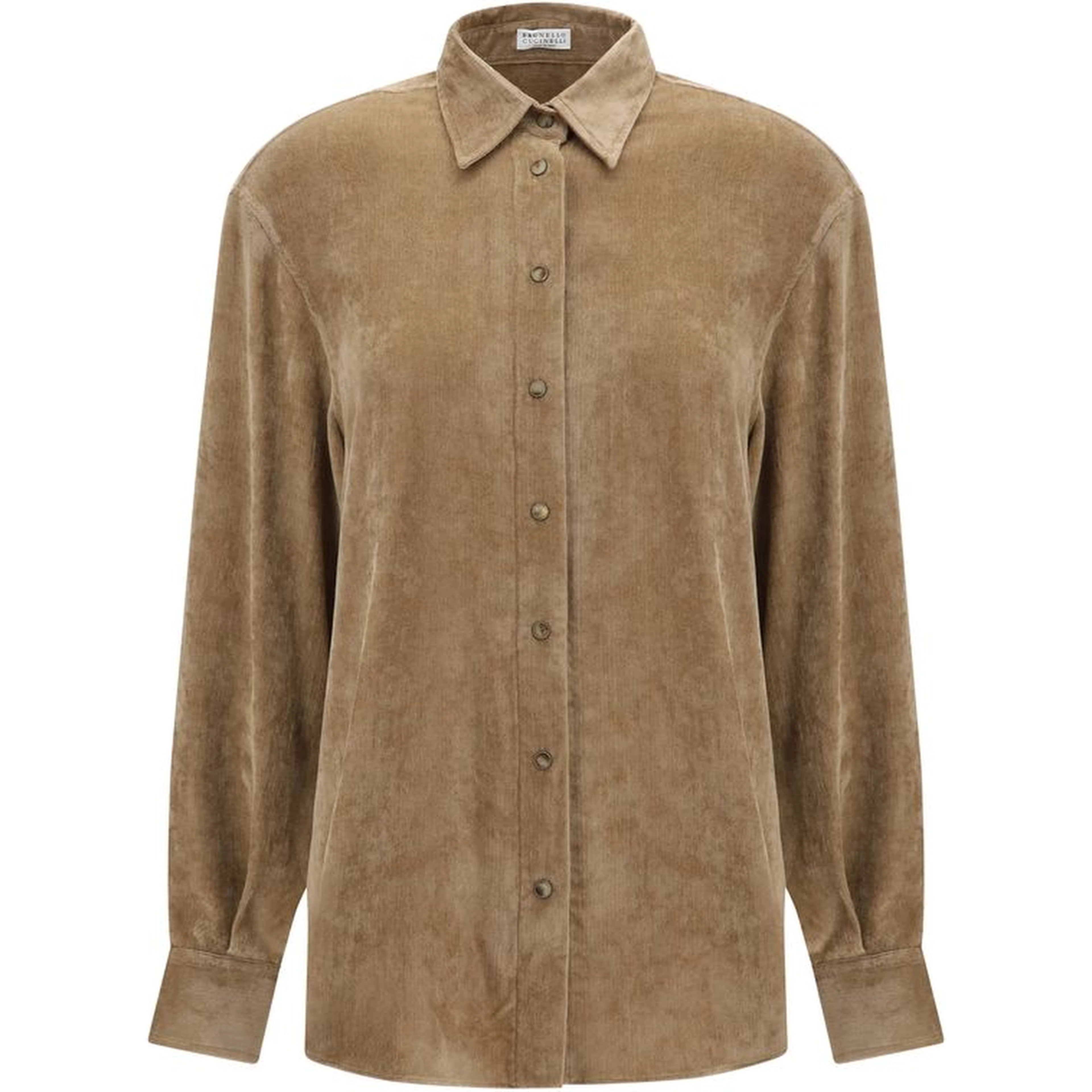 Beige Viscose Dress Shirt