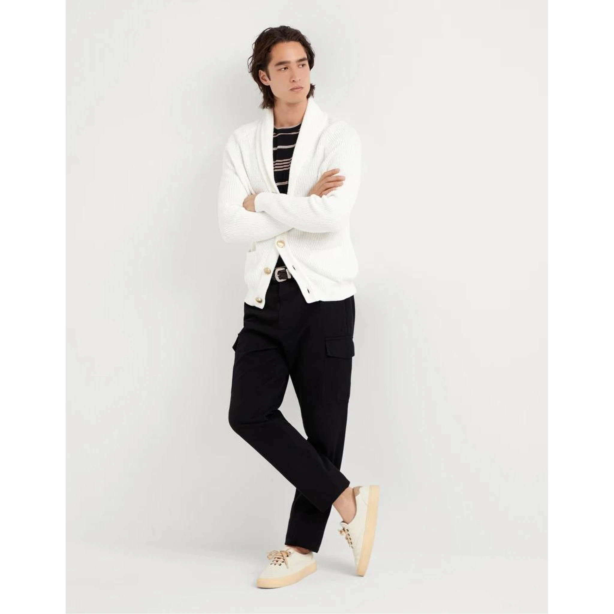 Black Cotton Cargo Pants