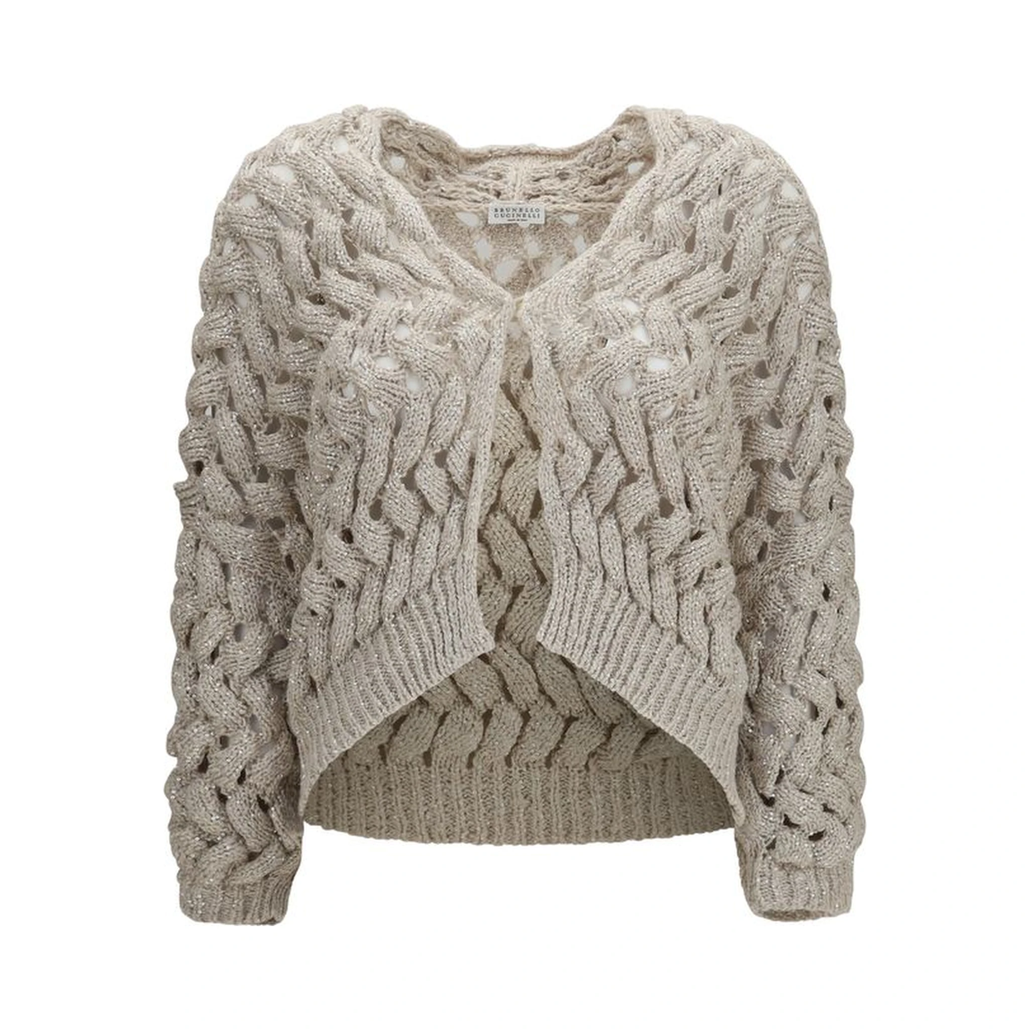 Beige Silk Cardigan