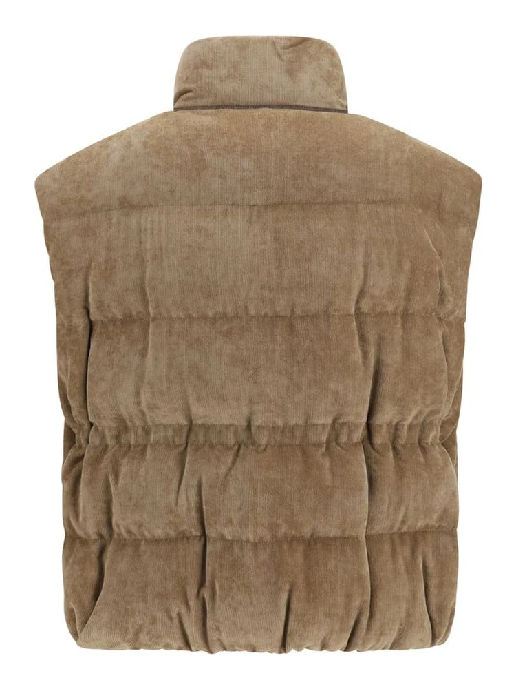 Beige Viscose Sleeveless Jacket alternative