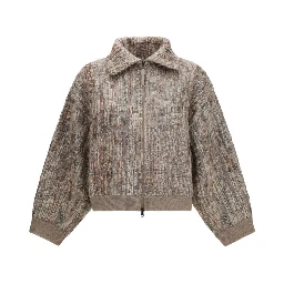 Beige Mohair Cardigan