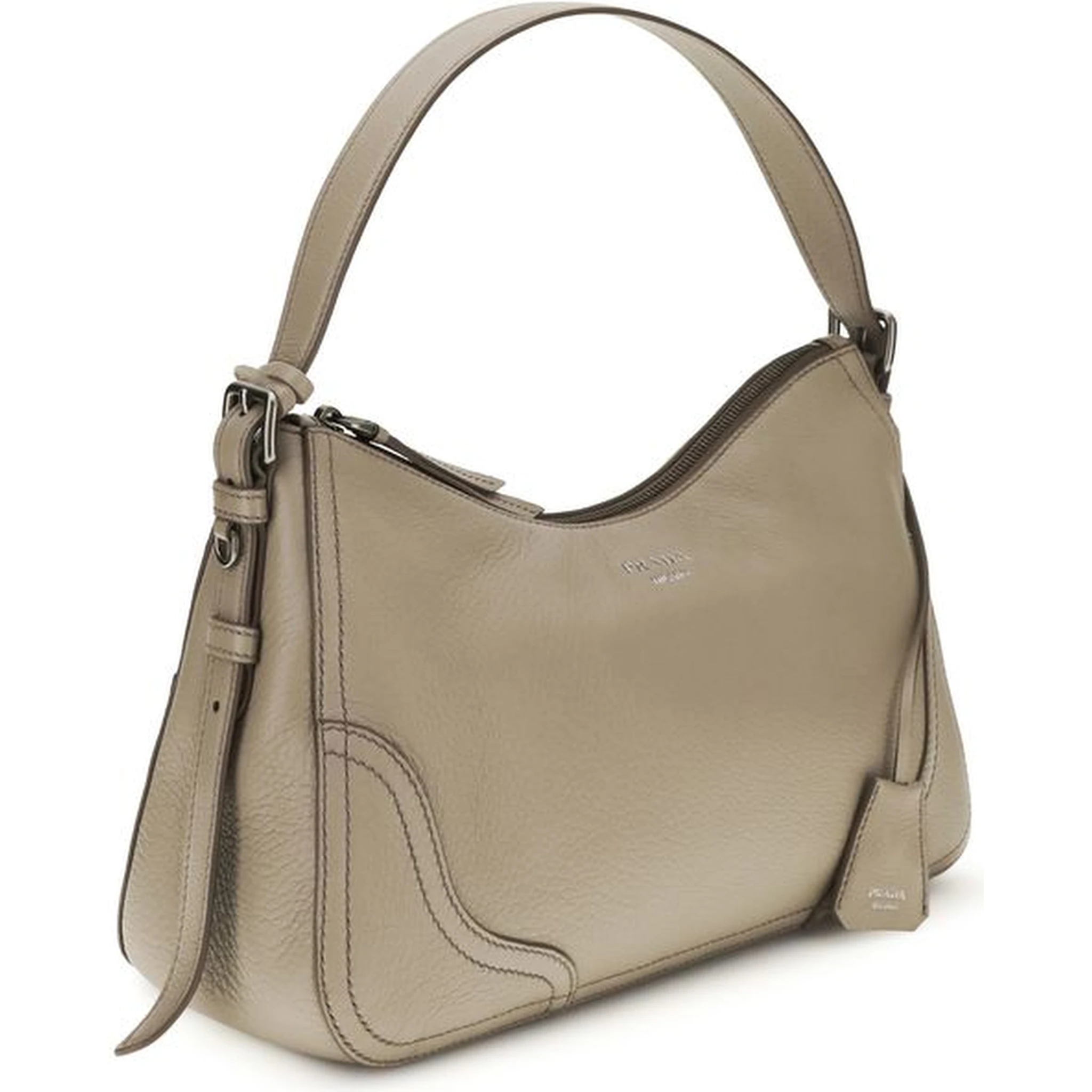 Gray Calf Leather Bos Taurus Backet Bag