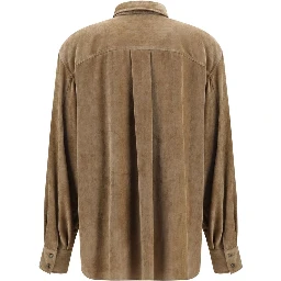 Beige Viscose Dress Shirt
