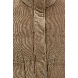 Beige Viscose Sleeveless Jacket