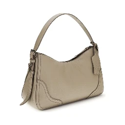 Gray Calf Leather Bos Taurus Backet Bag