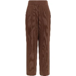 Brown Cashmere Casual Pants