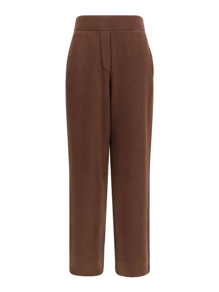 Brown Cashmere Casual Pants