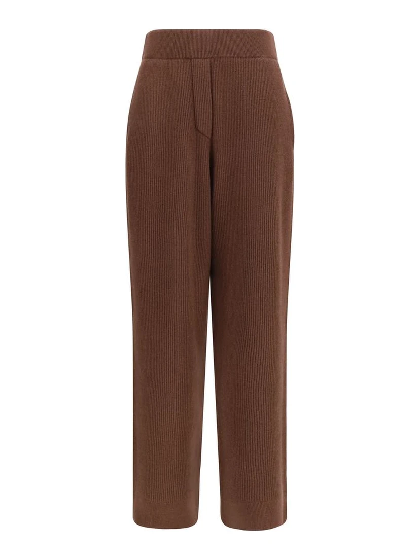 Brown Cashmere Casual Pants