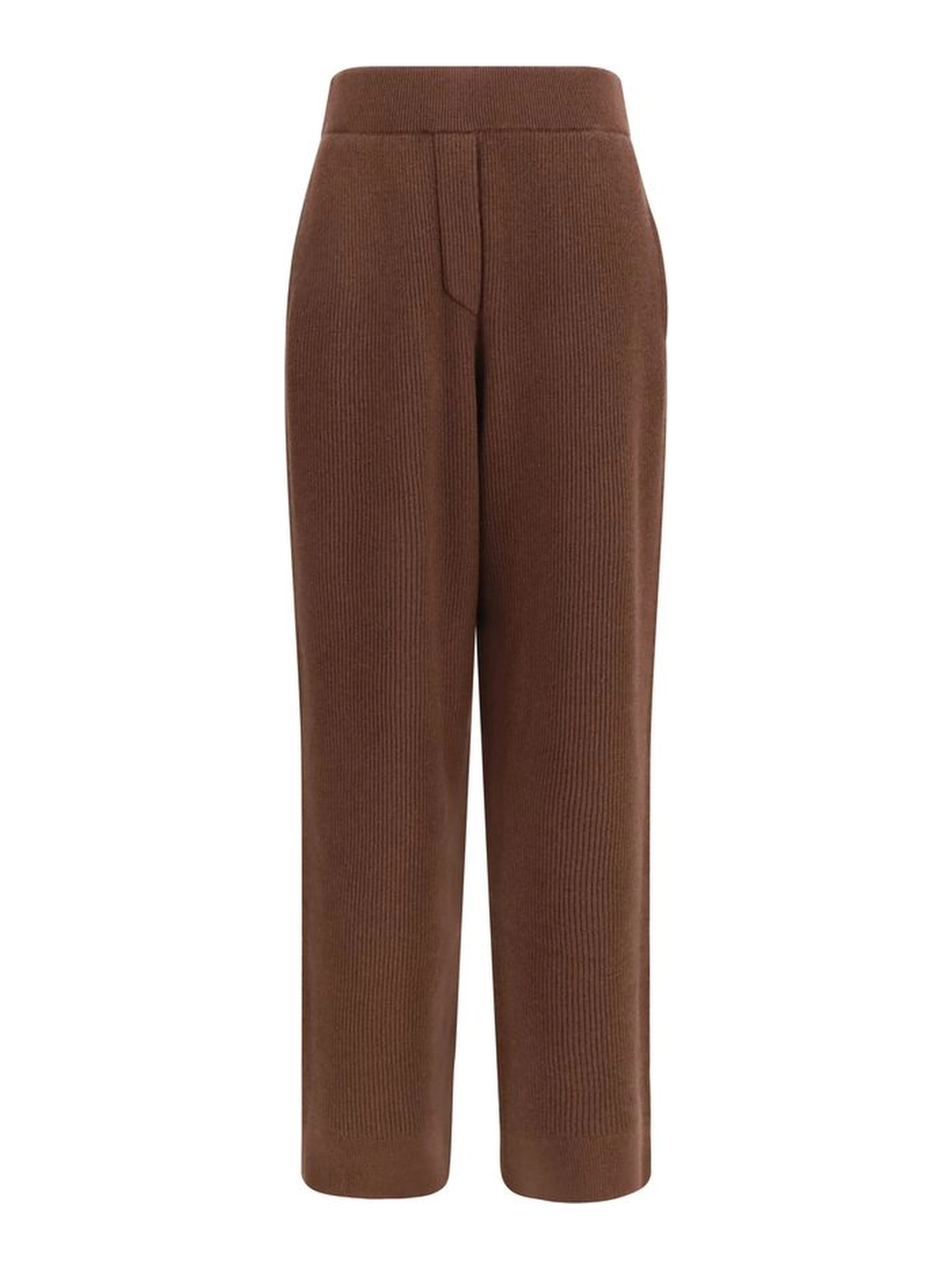 Brown Cashmere Casual Pants