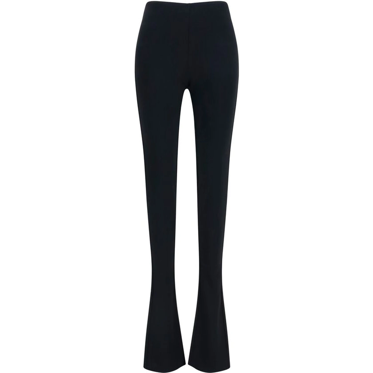 Black Viscose Flared Pants