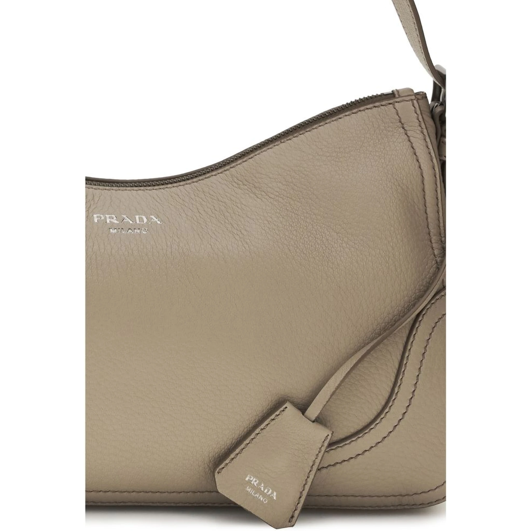 Gray Calf Leather Bos Taurus Backet Bag