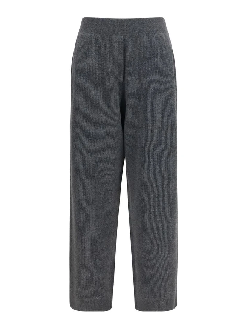 Gray Cashmere Casual Pants