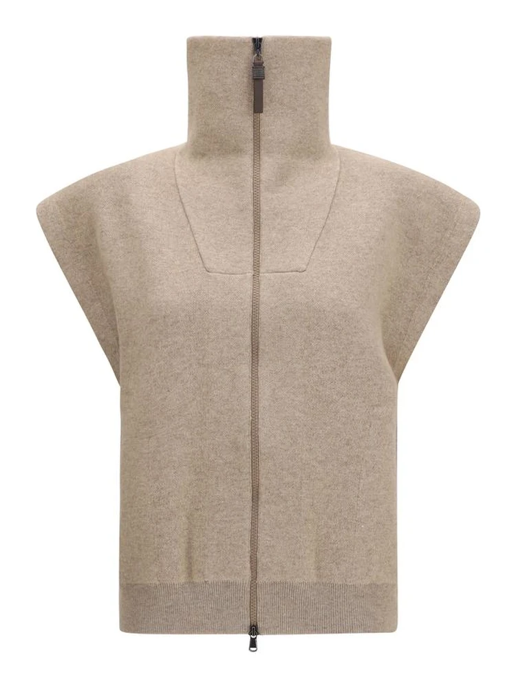 Beige Cashmere Cardigan
