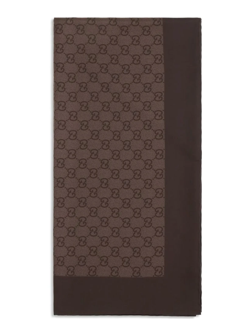 Brown Silk Foulard