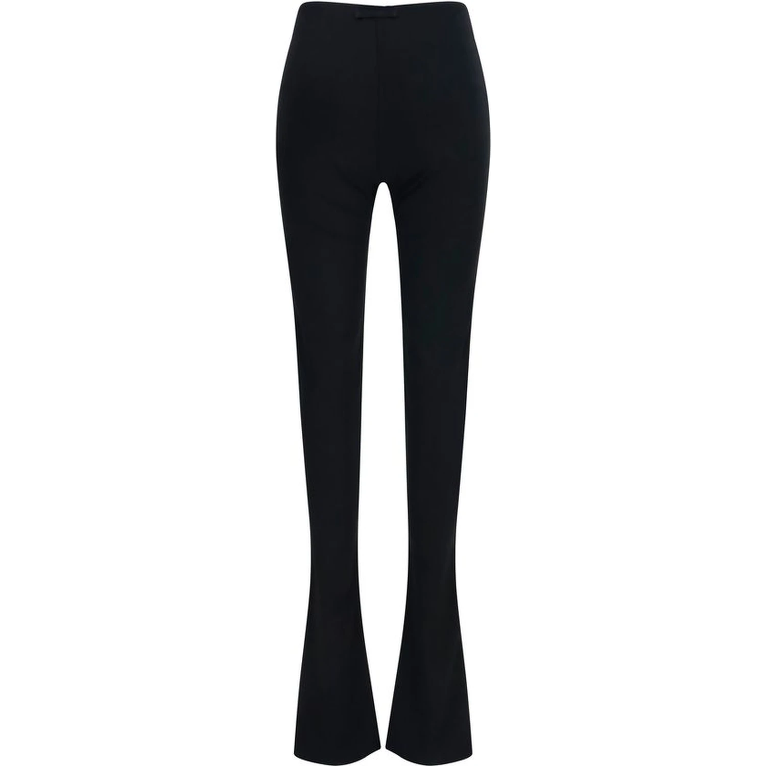 Black Viscose Flared Pants