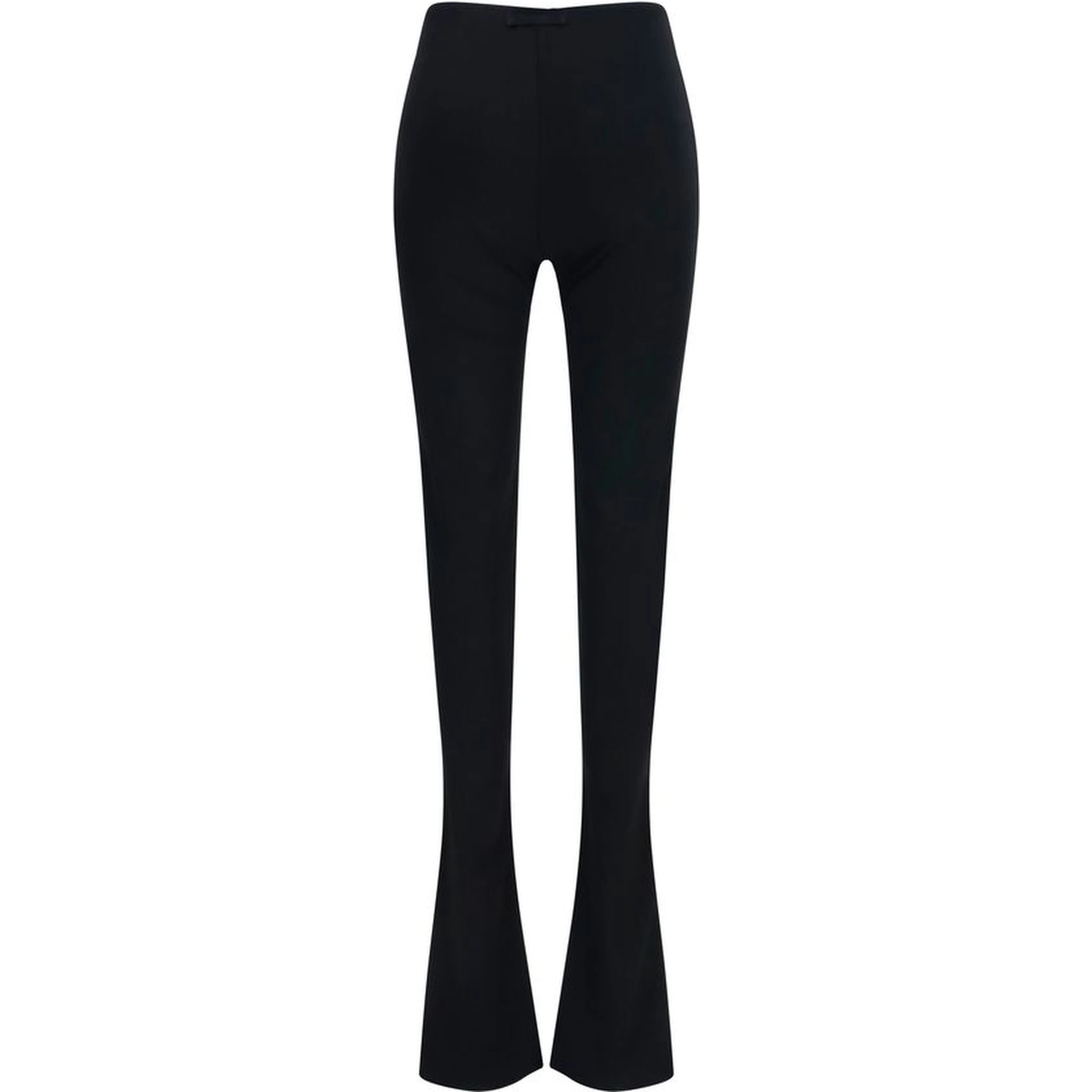 Black Viscose Flared Pants