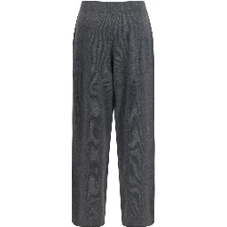Gray Cashmere Casual Pants
