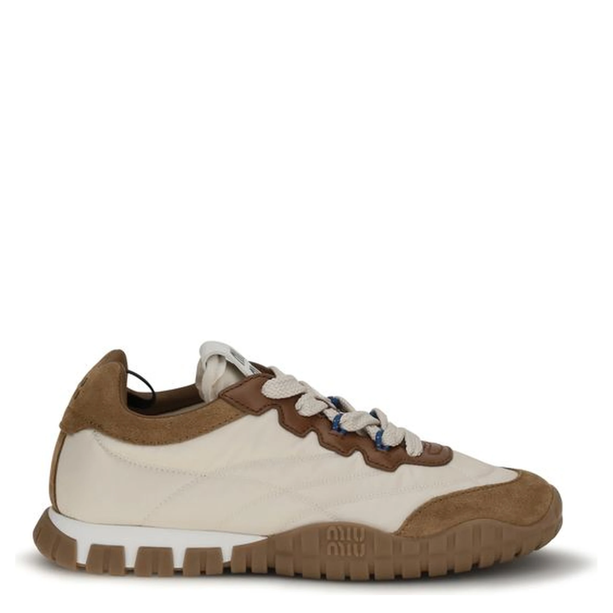 Beige Polyamide Athletic Sneakers