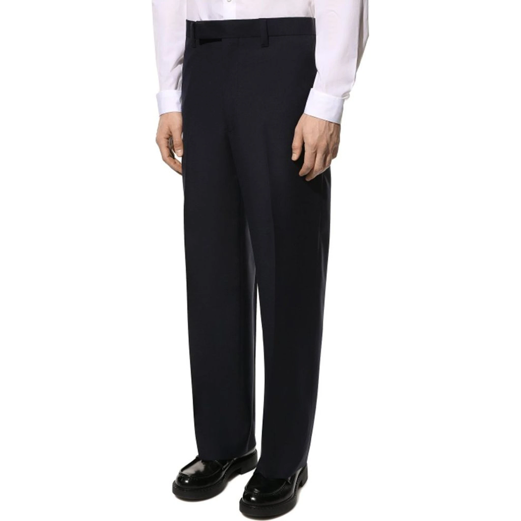 Blue Wool Dress Pants