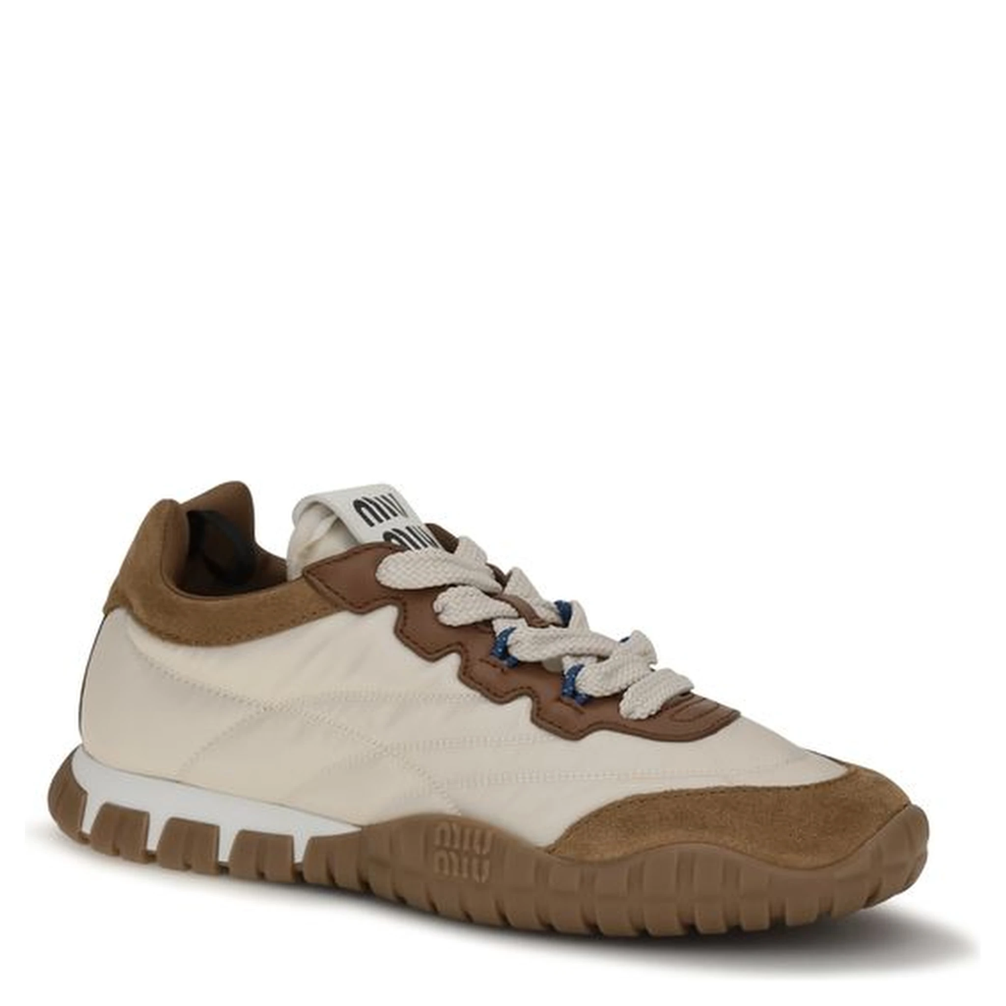Beige Polyamide Athletic Sneakers