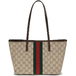 Beige Fabric Handbag