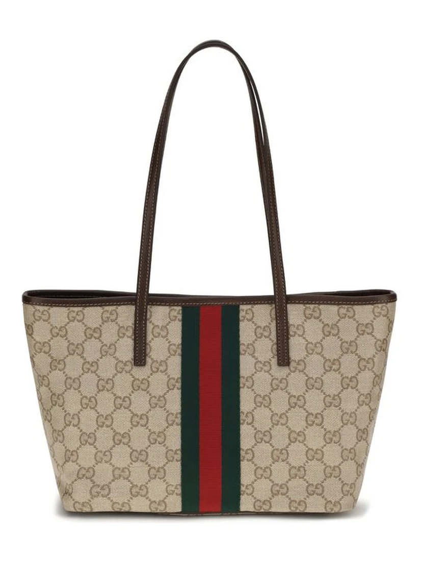 Beige Fabric Handbag