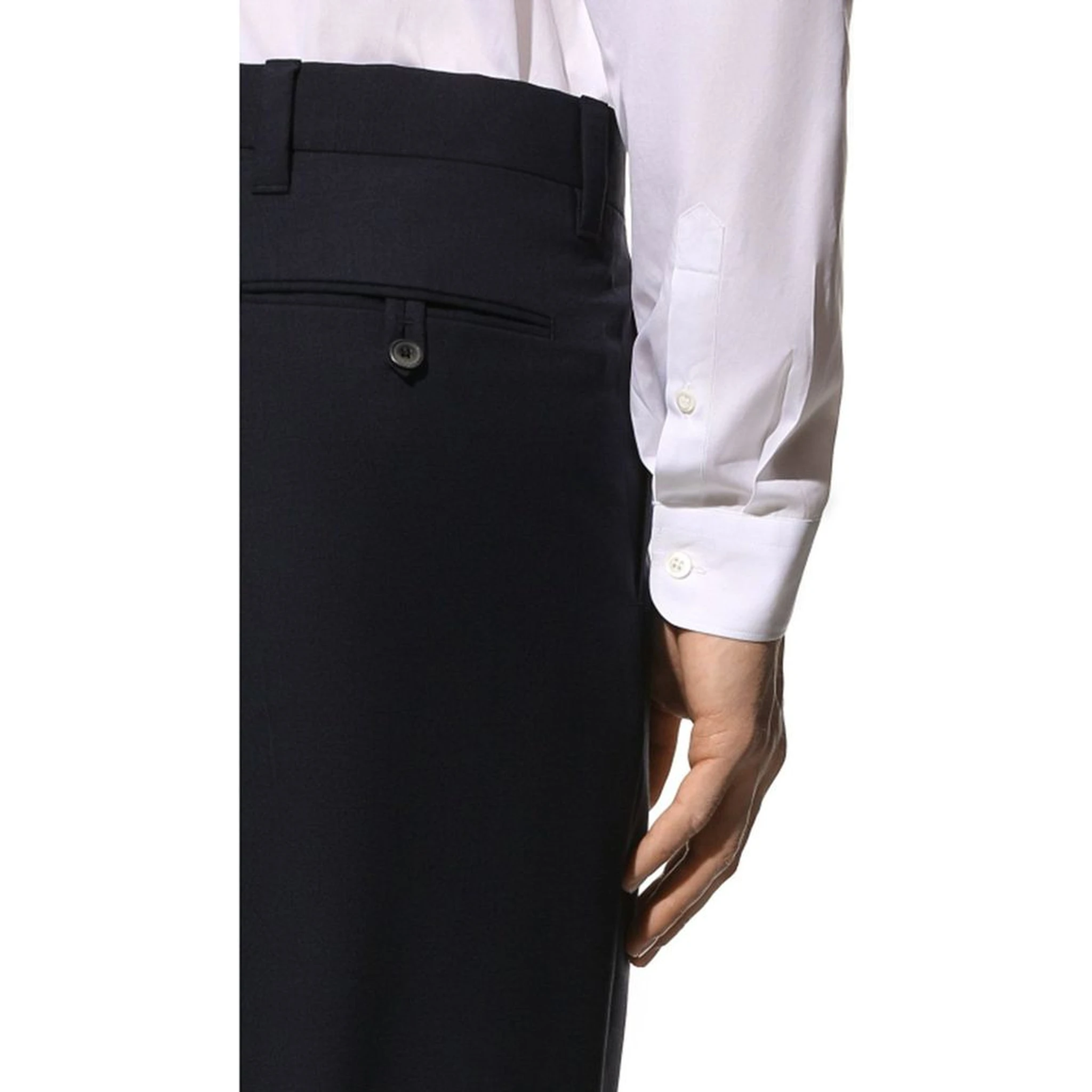 Blue Wool Dress Pants