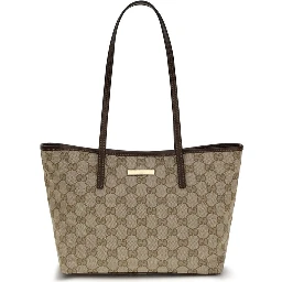 Beige Fabric Handbag