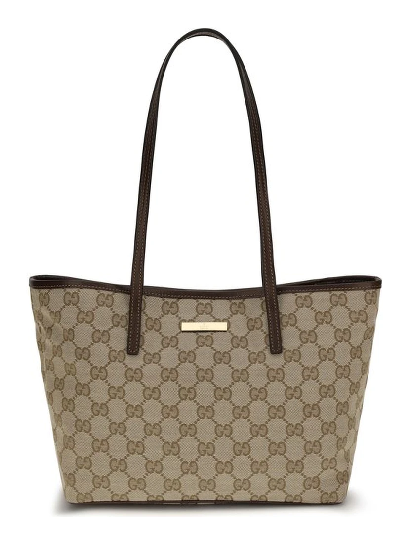 Beige Fabric Handbag