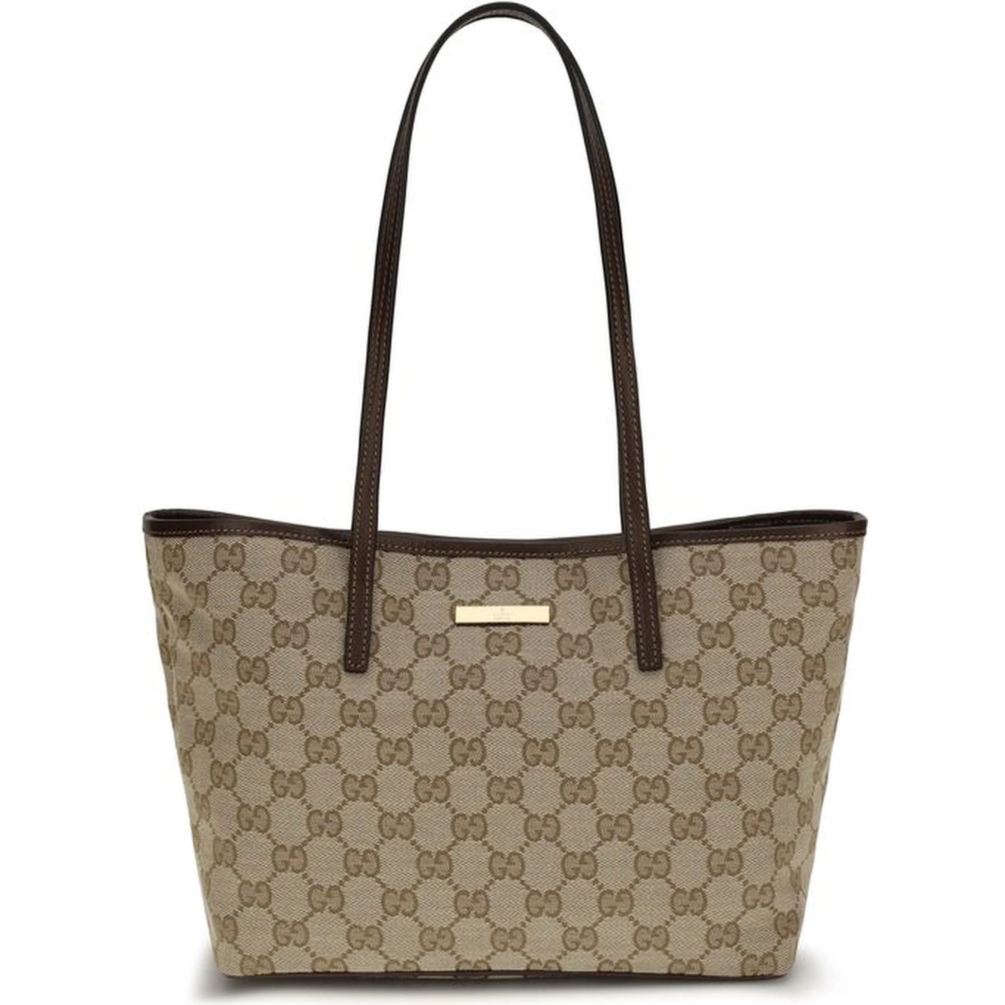 Beige Fabric Handbag