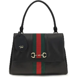 Black Calf Leather Bos Taurus Handbag