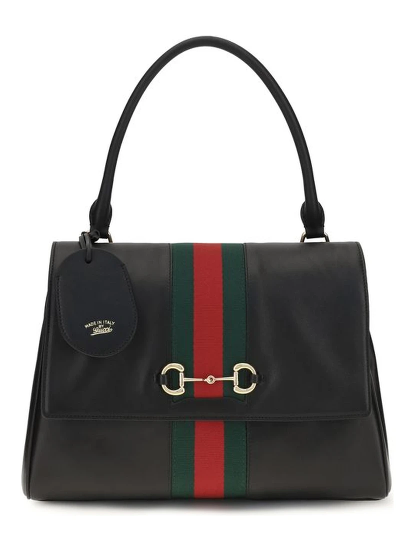 Black Calf Leather Bos Taurus Handbag